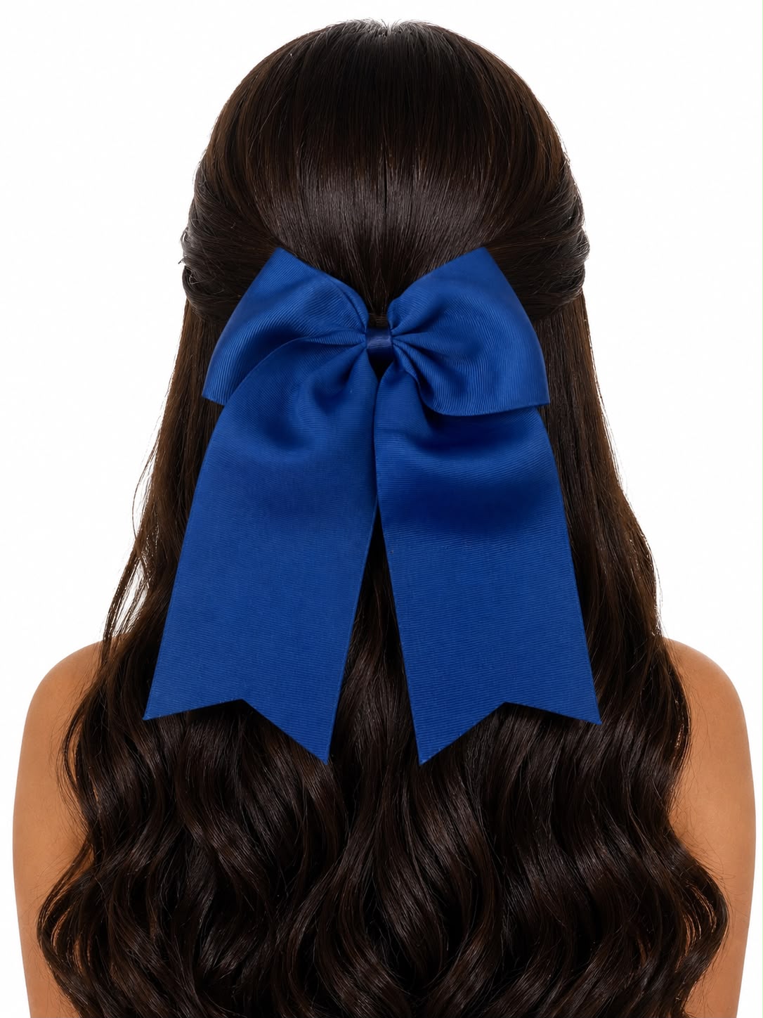 Moño niña azul rey con tirantes largos 🎀💙