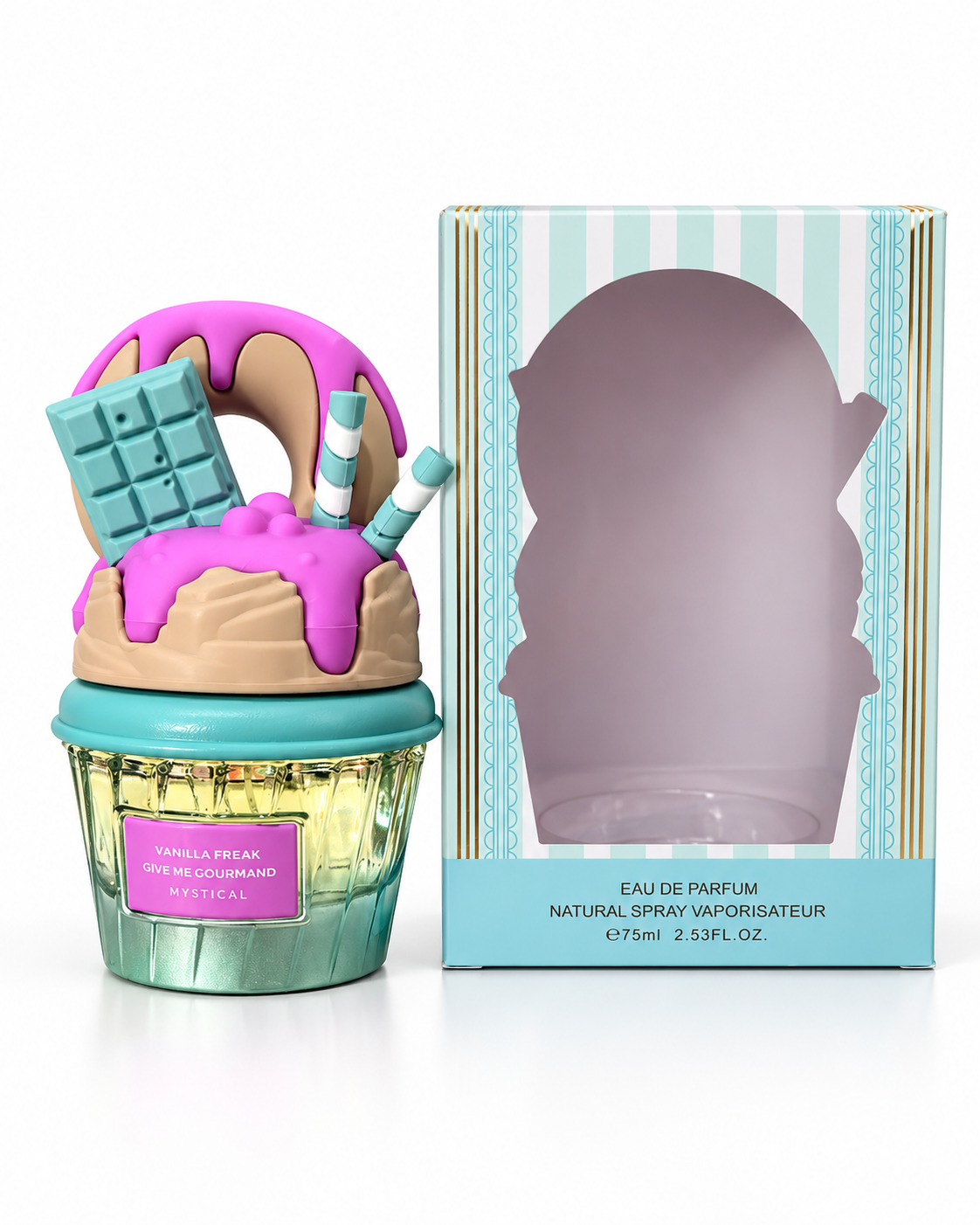 Perfume dama Vanilla Freak – Diseño de dona y chocolate 🍩💖