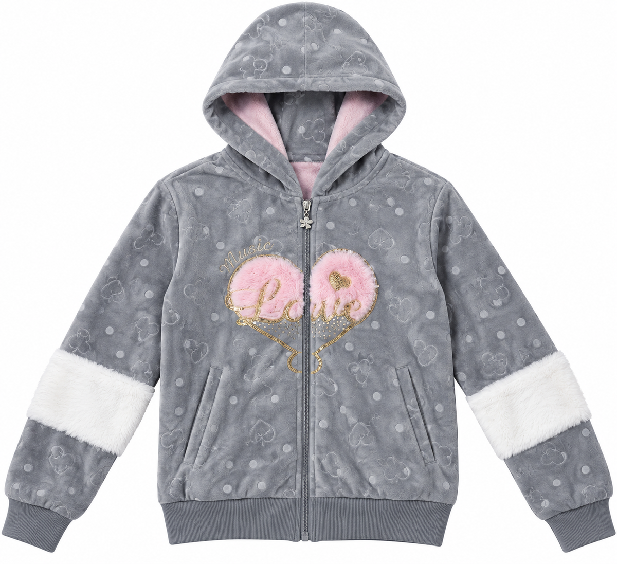 🩷 Set niña 3 piezas Love con detalles dorados