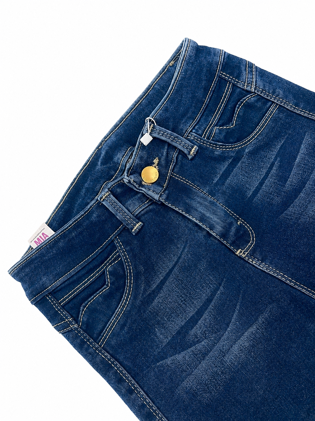 Pantalón niña cargo mezclilla azul oscuro