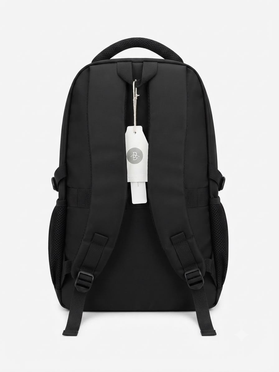 Mochila juvenil verde militar con detalles negros