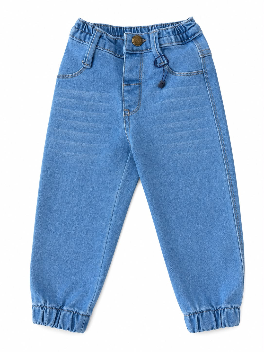 Pantalón niño mezclilla azul claro tipo jogger