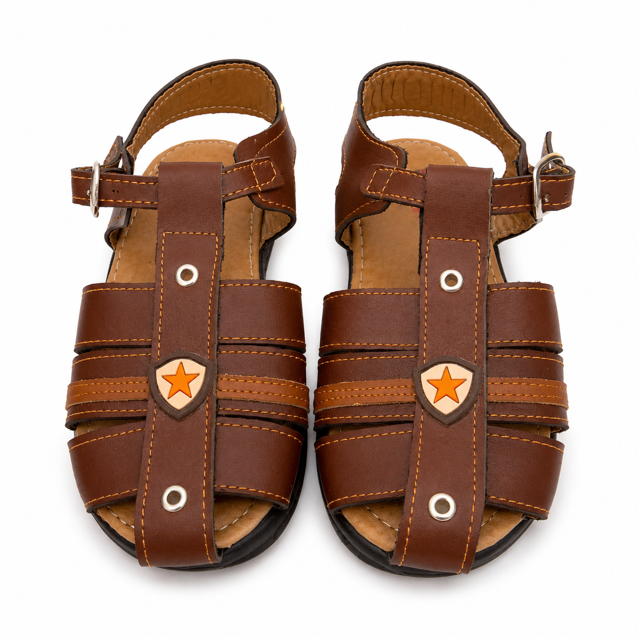 Huaraches niño OFERTA – café con detalle de estrella ⭐🤎