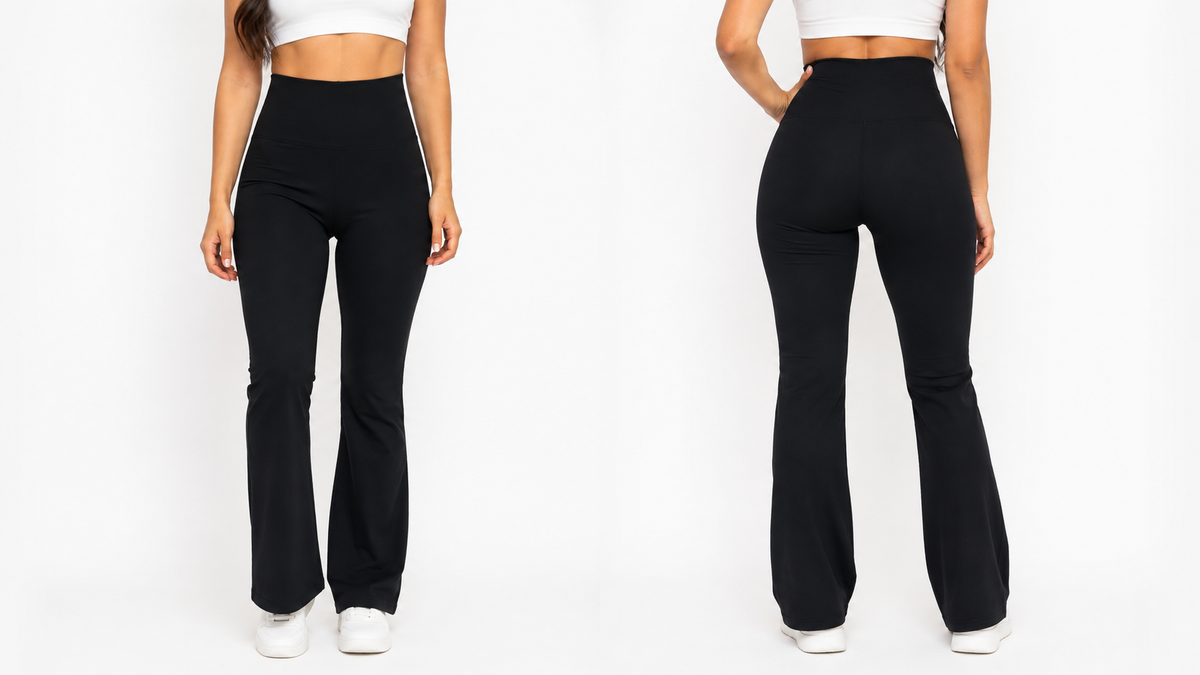 Leggins dama acampanado de cintura alta