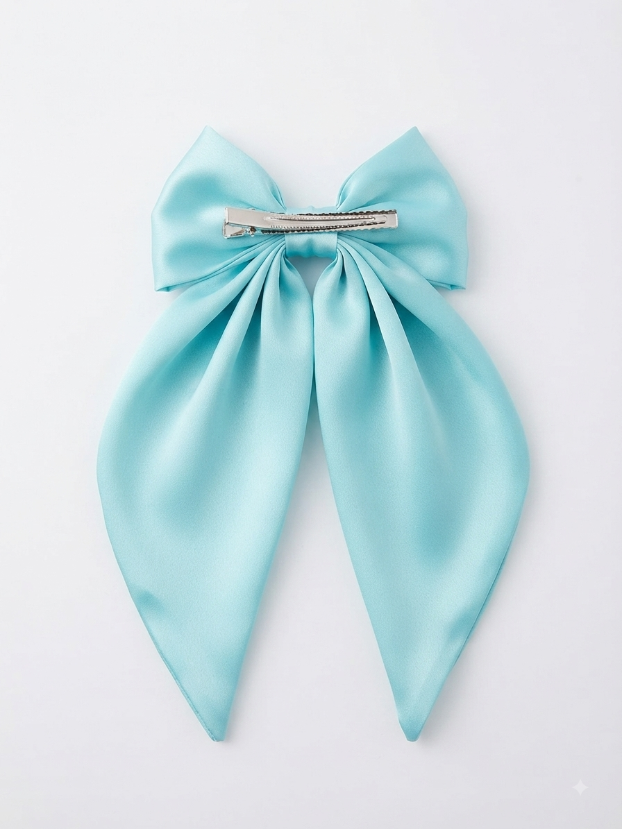 Moño coquette niña verde menta 🎀✨