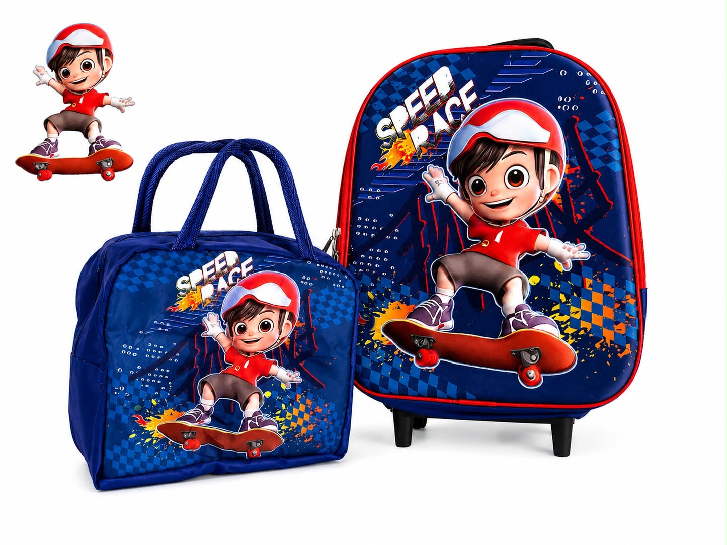 Set mochila con Lonchera skater extremo