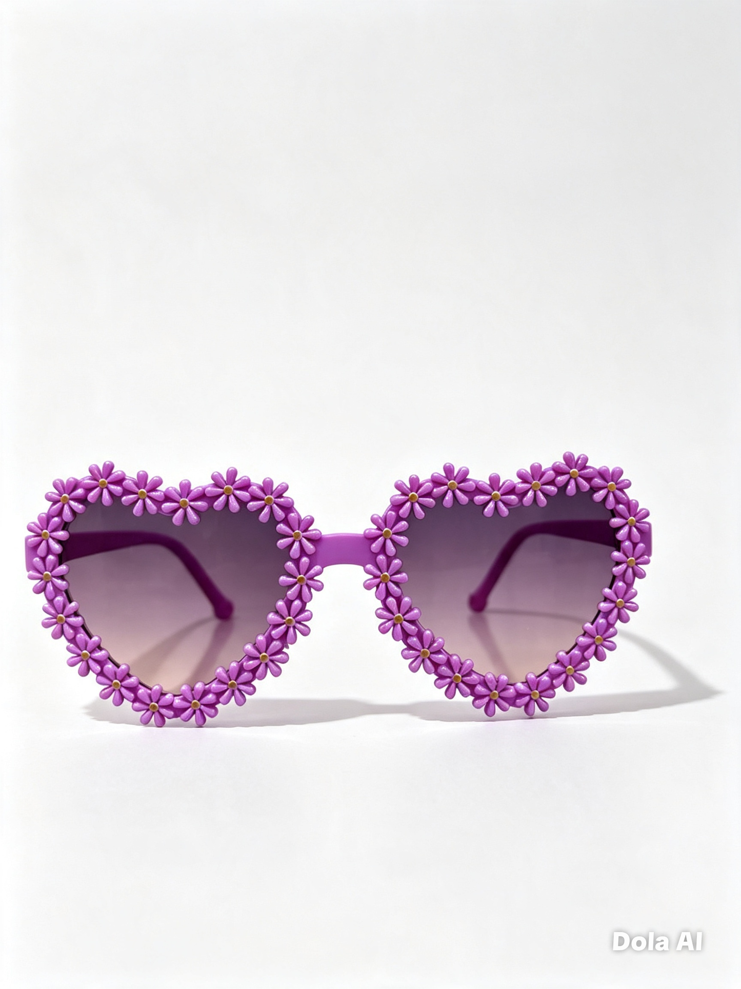 Lentes niña corazón con flores moradas 💜🌸