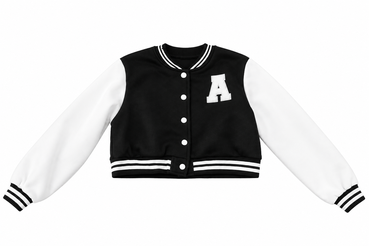 Set niña estilo Varsity con falda plisada