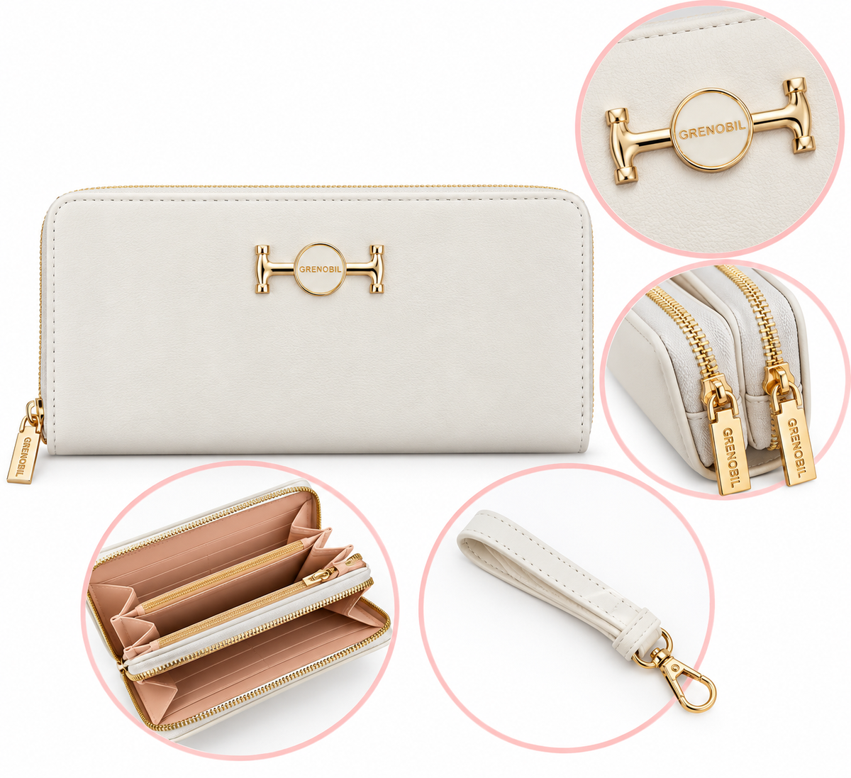 Cartera dama con doble cierre y amplio espacio ✨