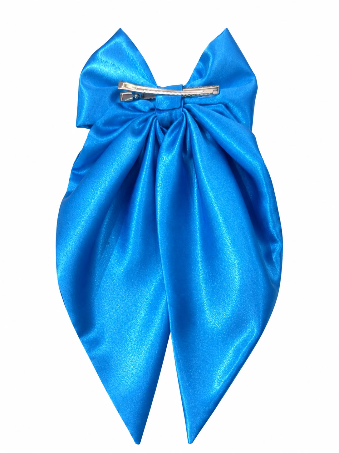 🎀 Moño coquette niña satinado Azul turquesa