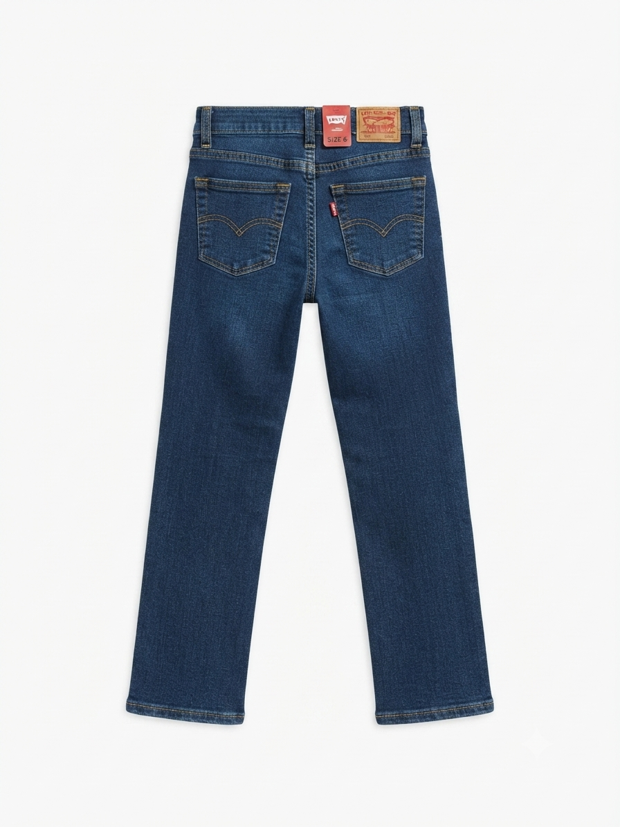 Pantalón niño mezclilla azul clásico