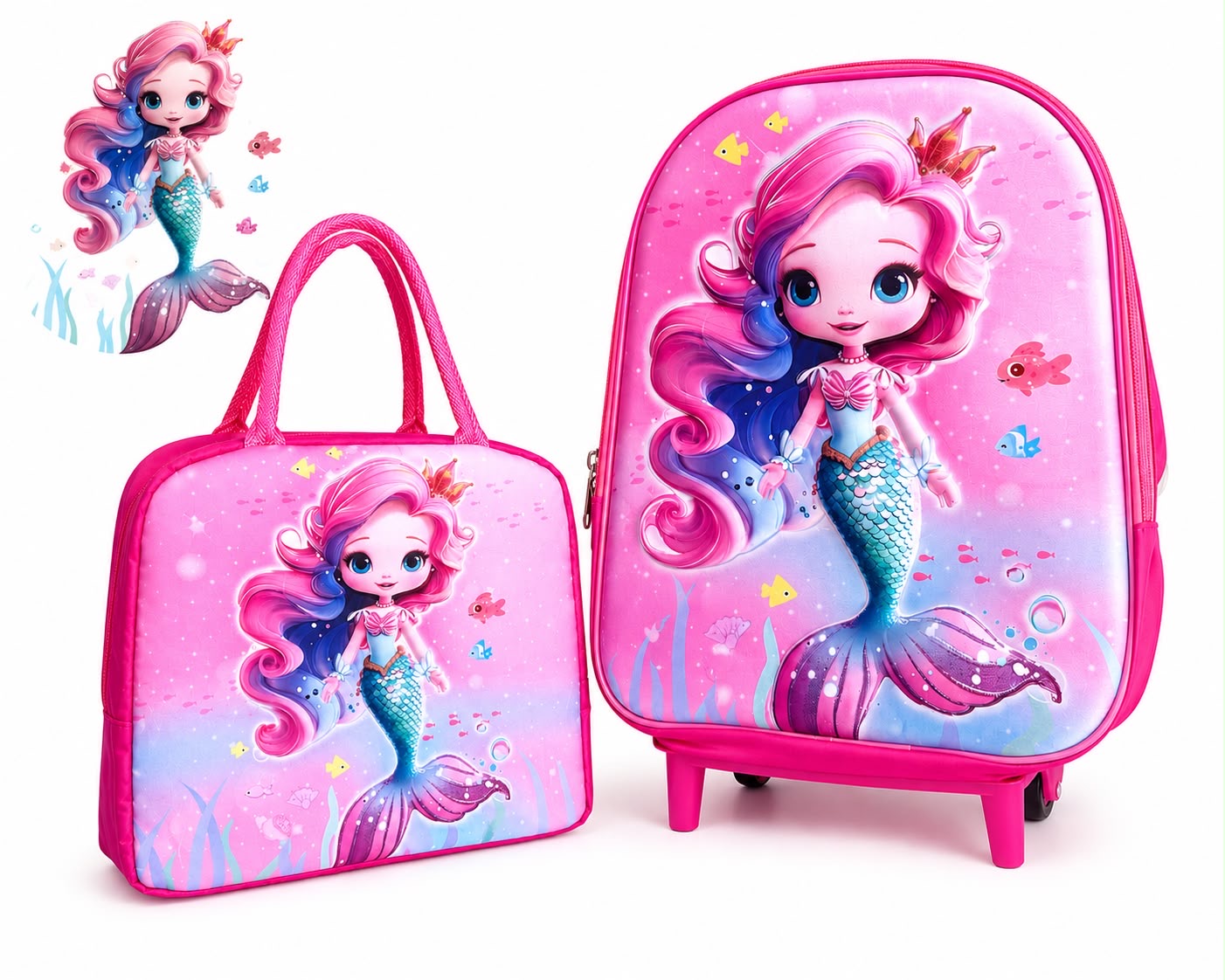 Set Mochila con Lonchera sirenita mágica