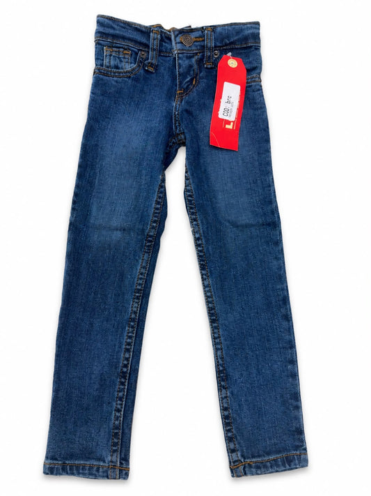 Pantalón niño mezclilla azul oscuro de corte recto