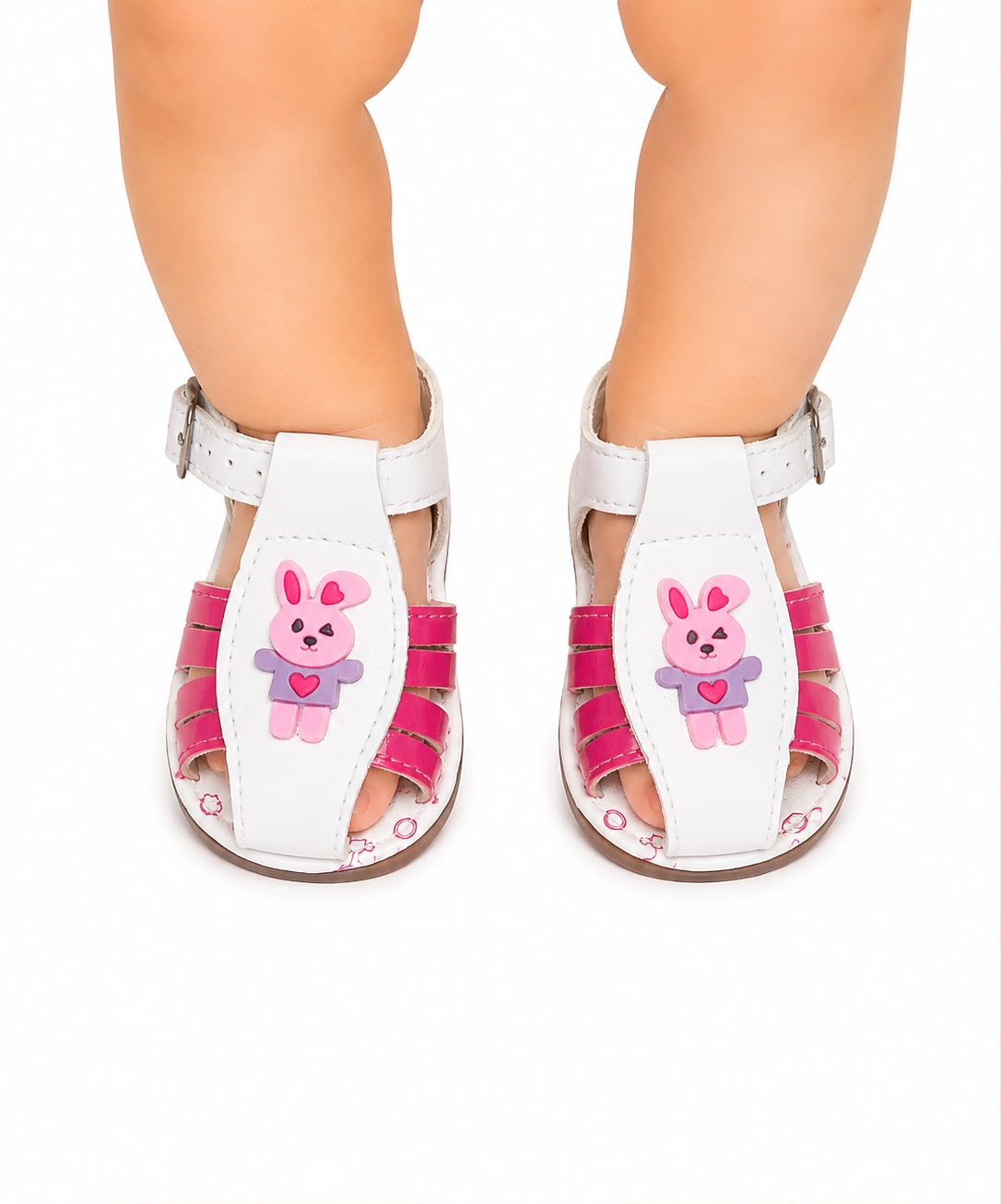 Huaraches niña OFERTA con conejito decorativo