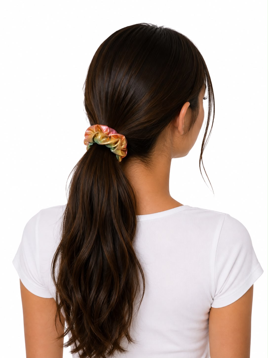 Liga cabello accesorio multicolor metálica