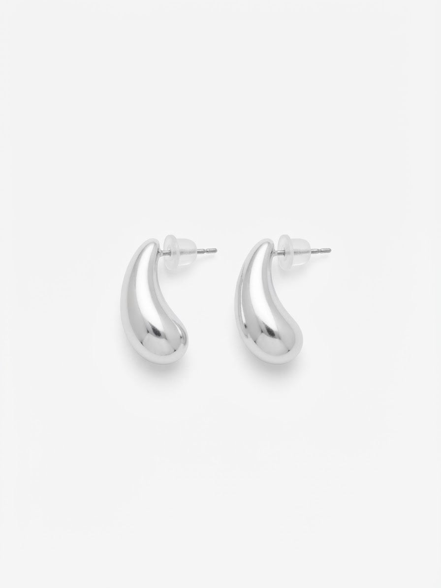 Aretes dama Elegantes Gota Plateada ✨