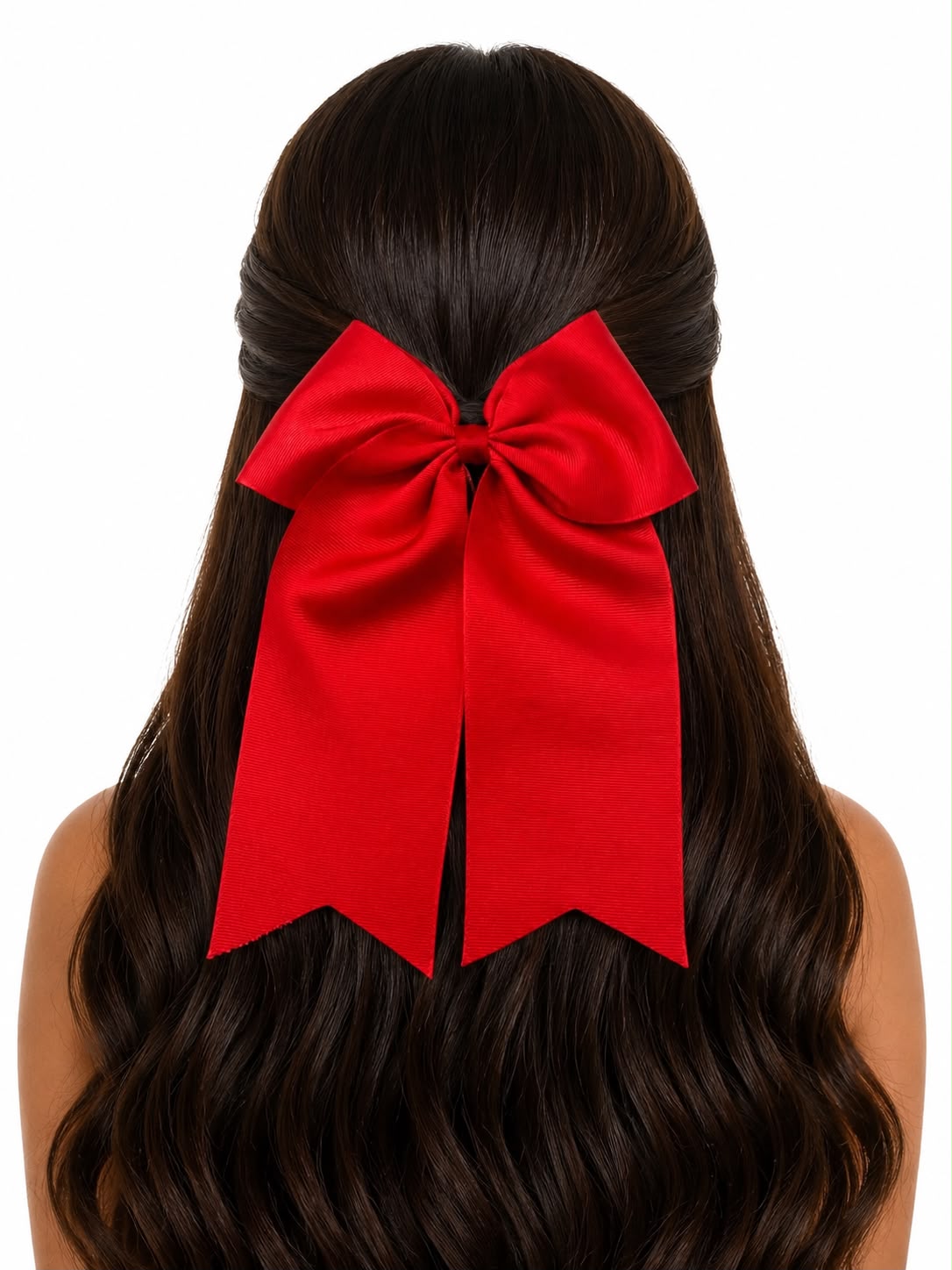 Moño niña rojo clásico con tirantes largos 🎀❤️