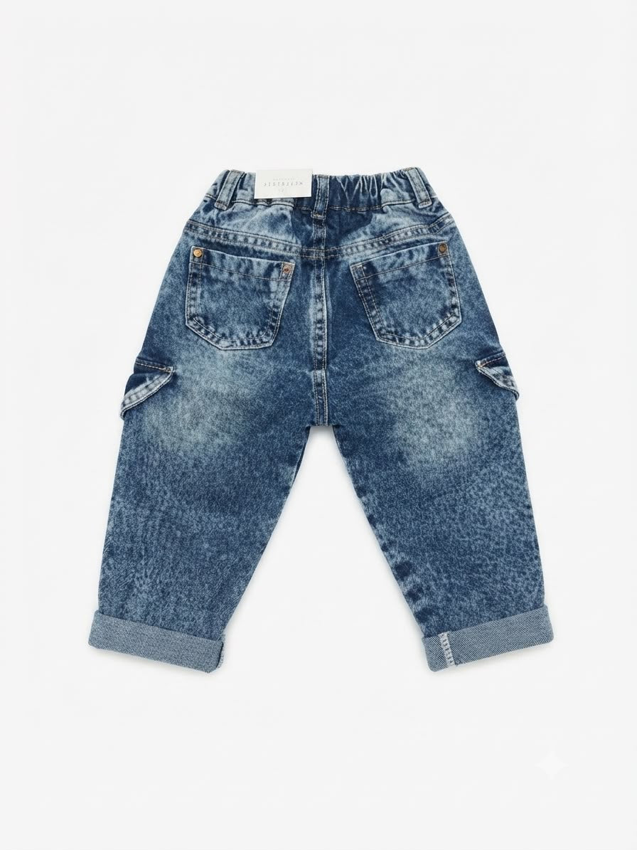 Pantalón Niña mezclilla con aplicación perrito