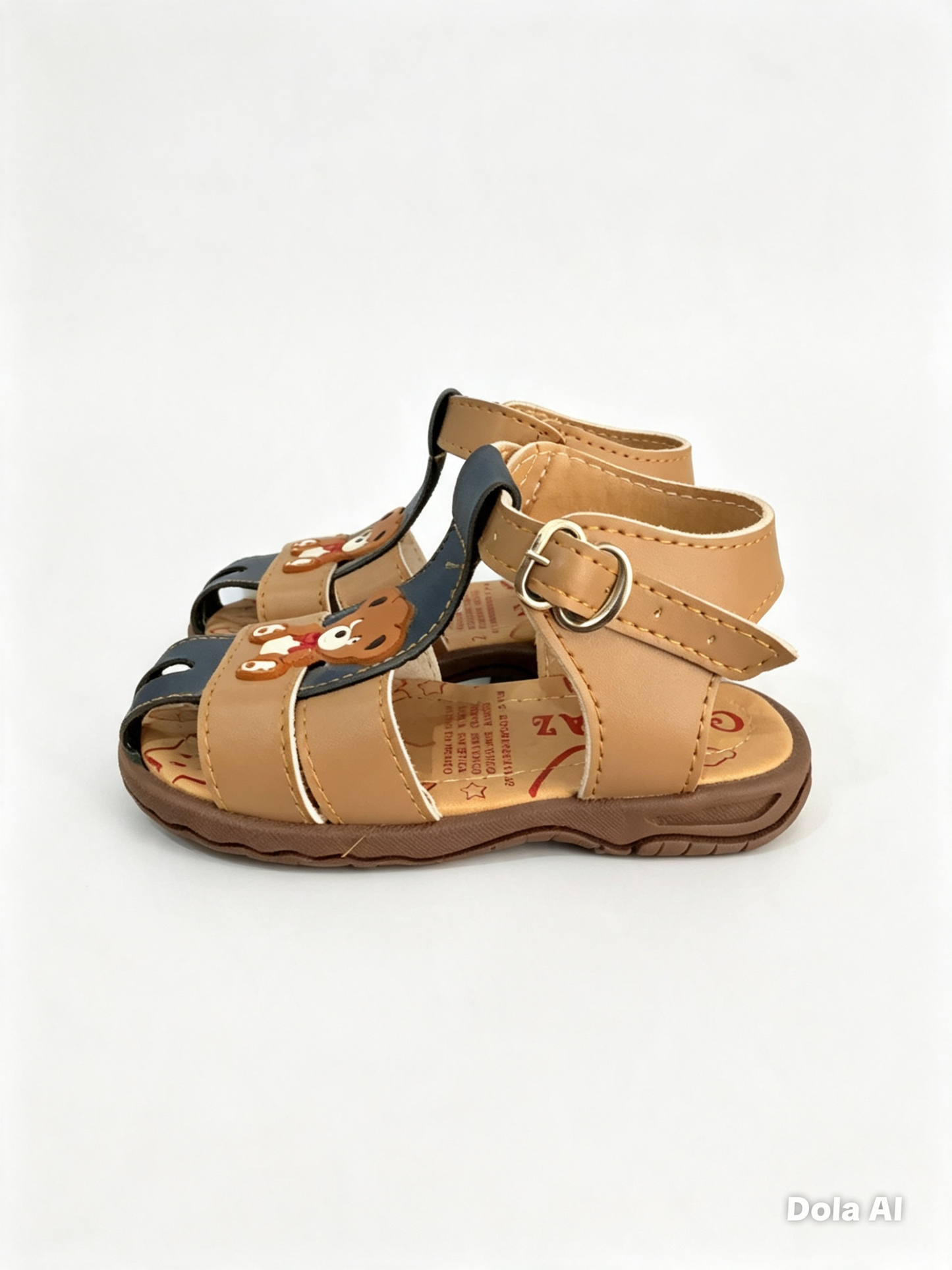 Huaraches niño OFERTA osito en tonos café y azul