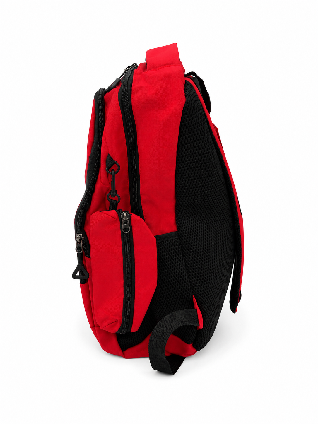 Set Mochila juvenil deportiva roja con estuche organizador y lapicera