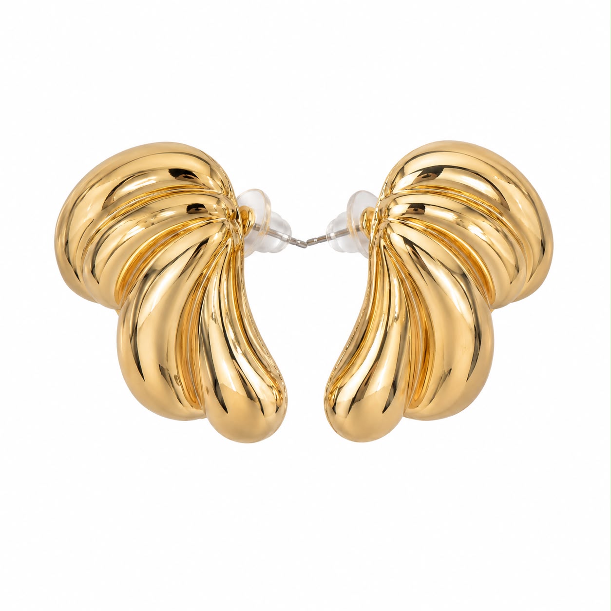 Aretes Dorados Diseño Espiral ✨