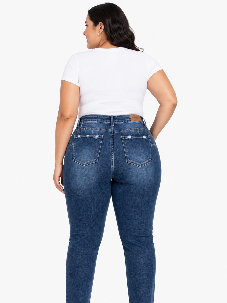 Pantalón dama mezclilla azul medio
