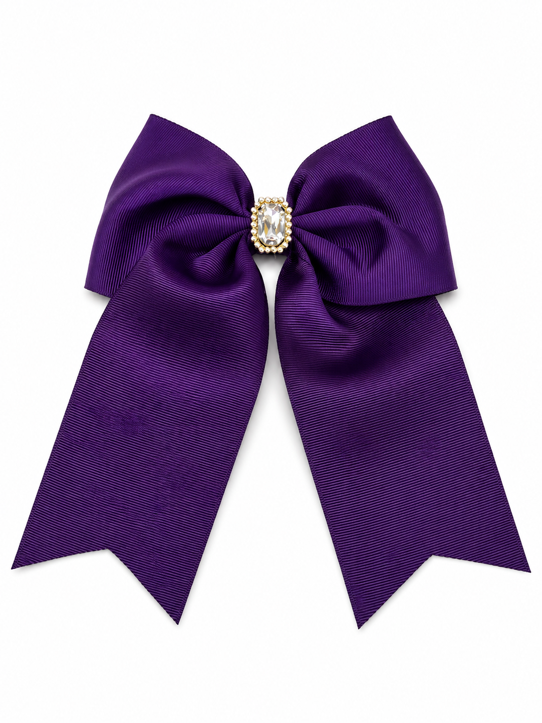 Moño niña elegante morado con pedrería