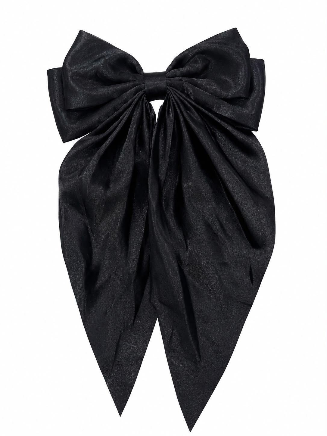 Moño coquette niña negro satinado con tirantes largos 🎀🖤