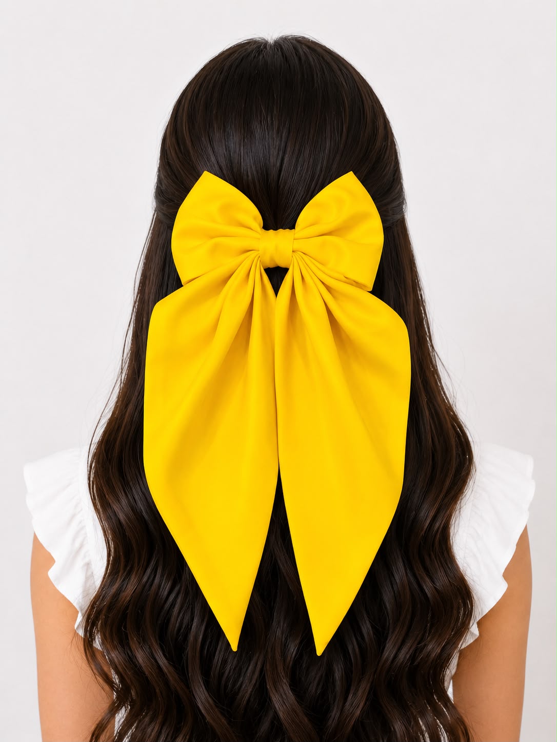 🎀 Moño coquette niña amarillo