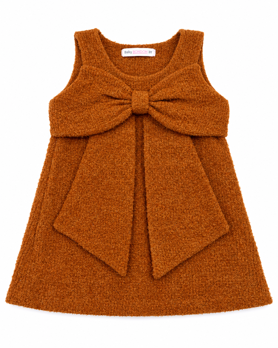Vestido niña con moño grande y blusa de manga larga 🎀✨