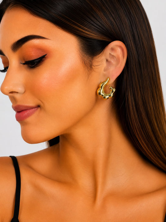 Aretes Dorados Orgánicos ✨