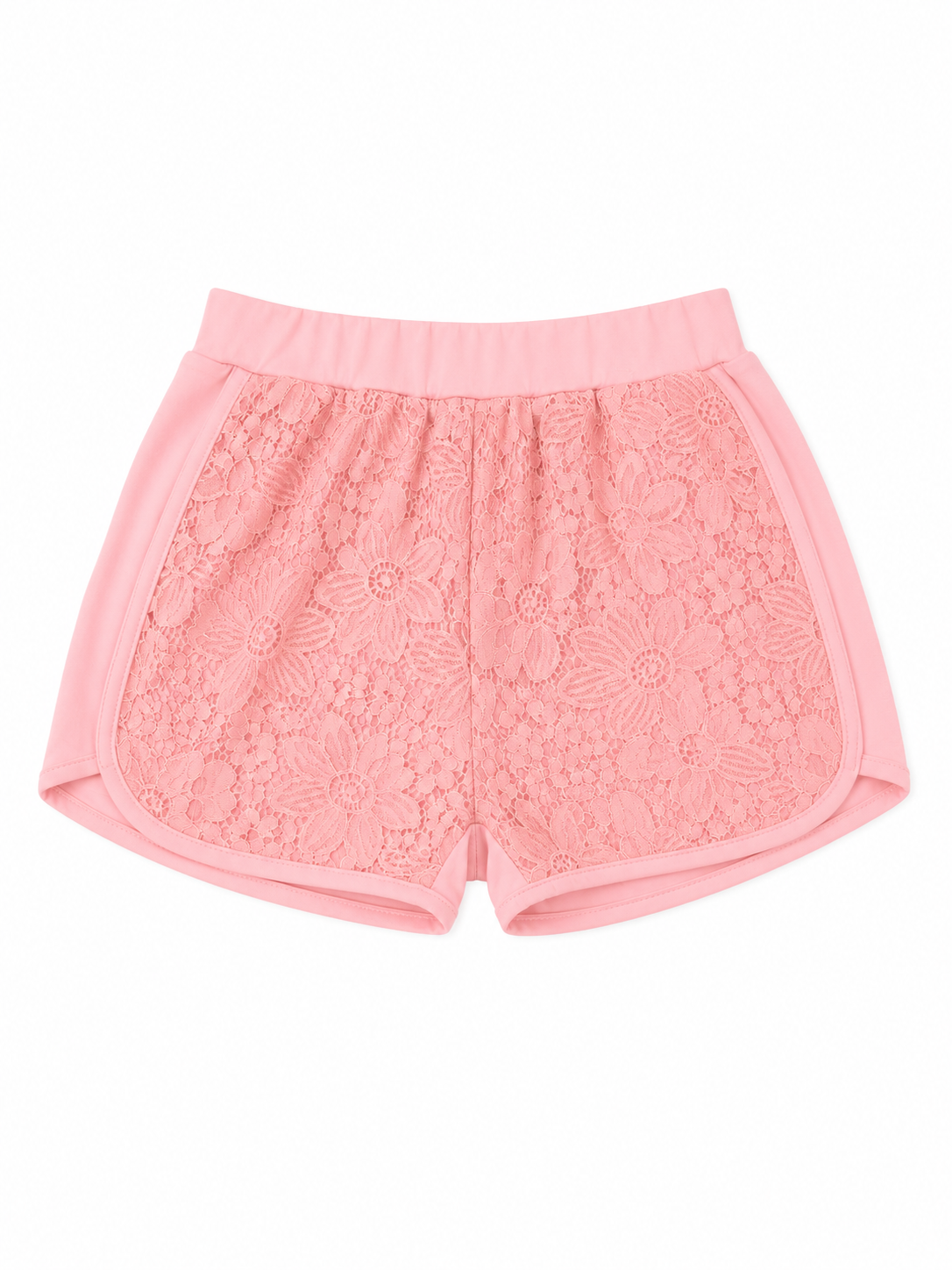 Set niña playera y short de encaje