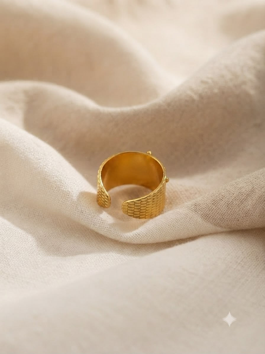 Anillo Dama dorado con piedra turquesa 💙✨