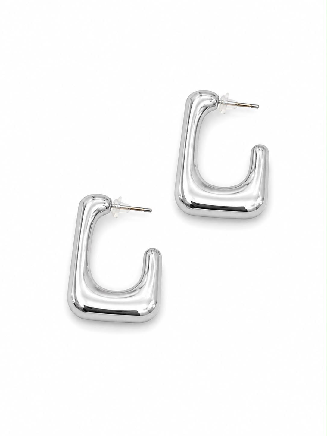 Aretes accesorio Dama geométricos plateados