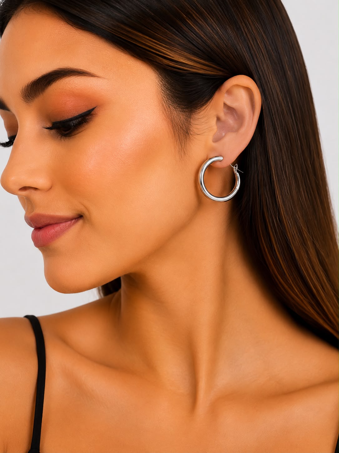 Aretes Arracadas Plateadas Clásicas ✨