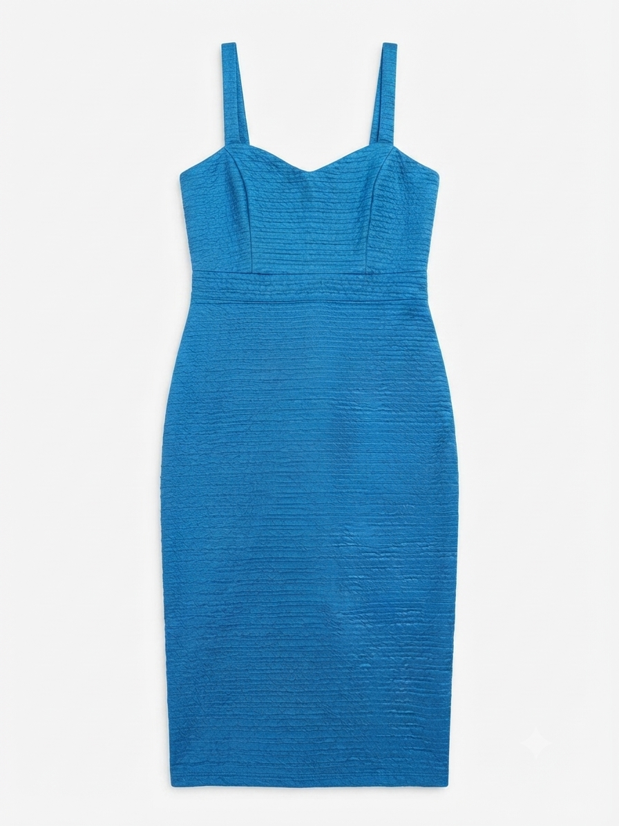 Vestido Dama OFERTA Midi Ajustado Tirantes Color Azul