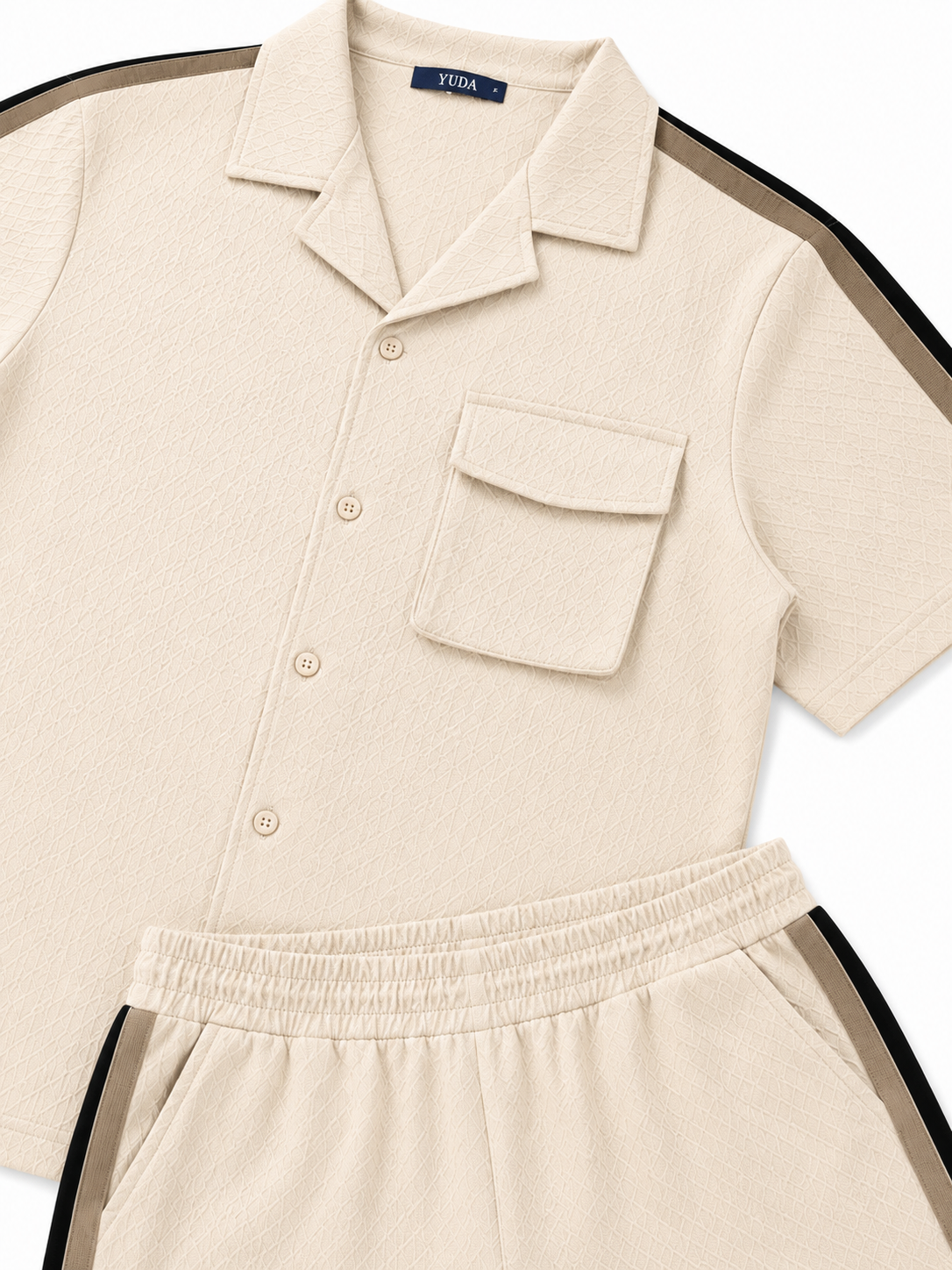 Set niño con camisa y short texturizado