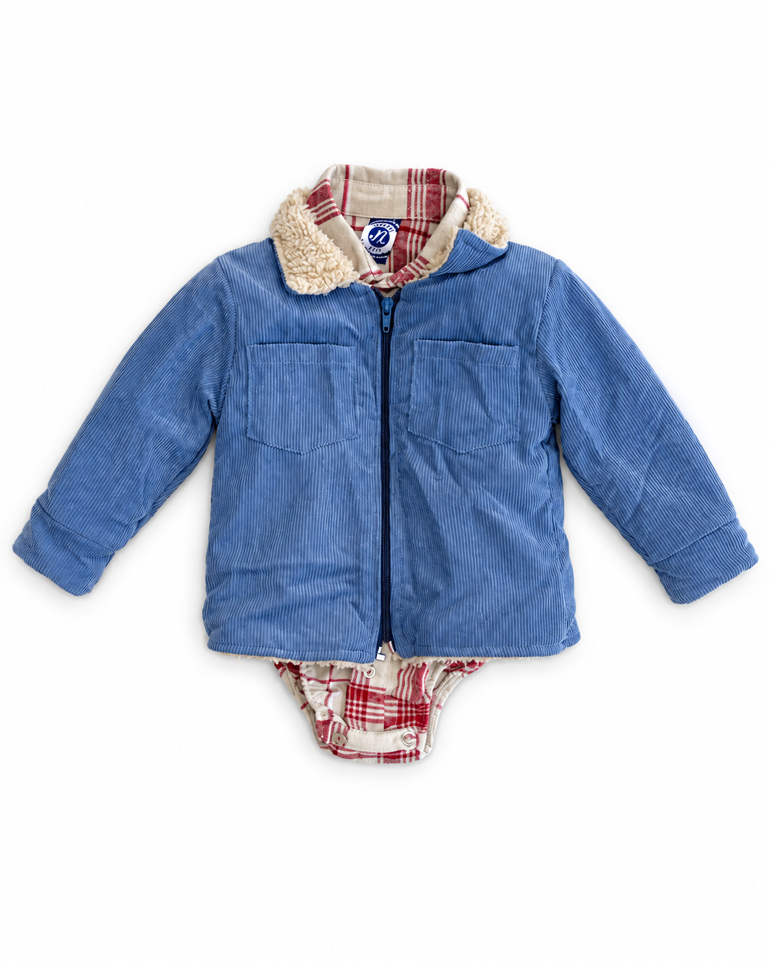 Set niño camisa a cuadros y pantalón de mezclilla