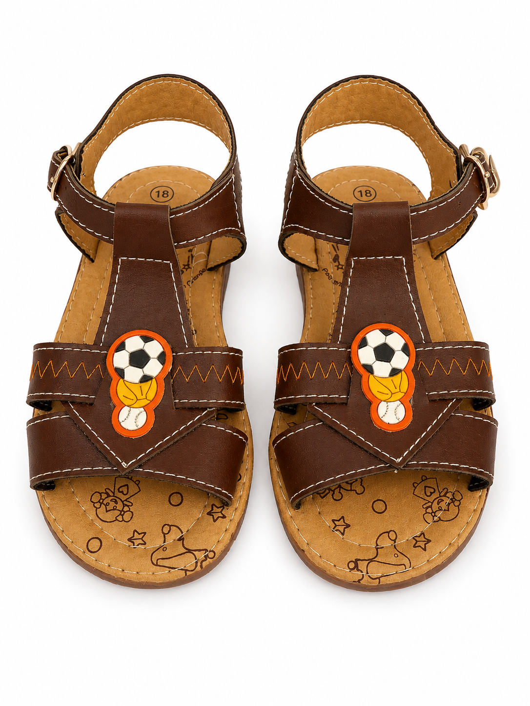 Huaraches niño OFERTA con diseño deportivo de balón