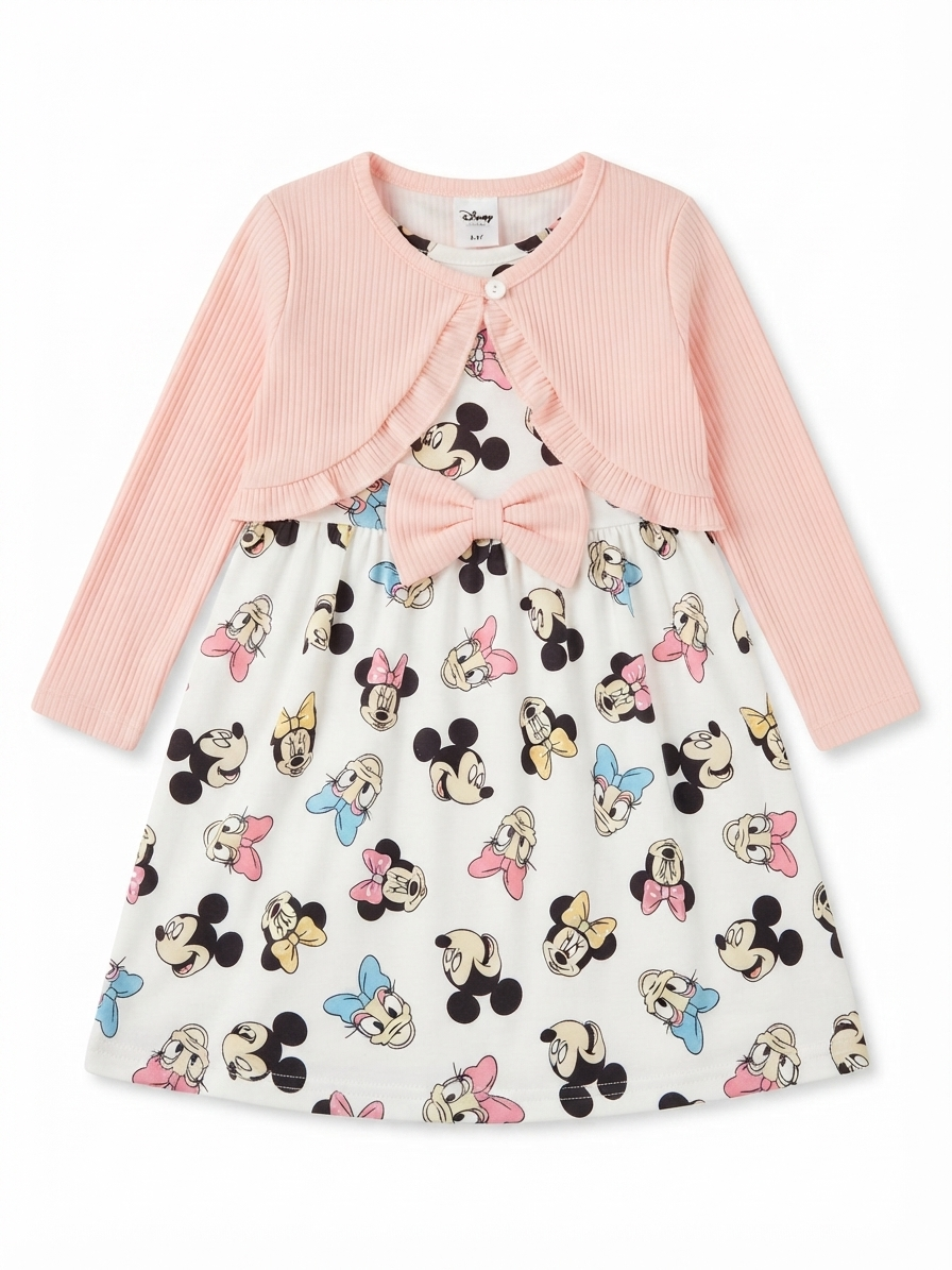 Vestido niña con bolero estampado de ratoncitos