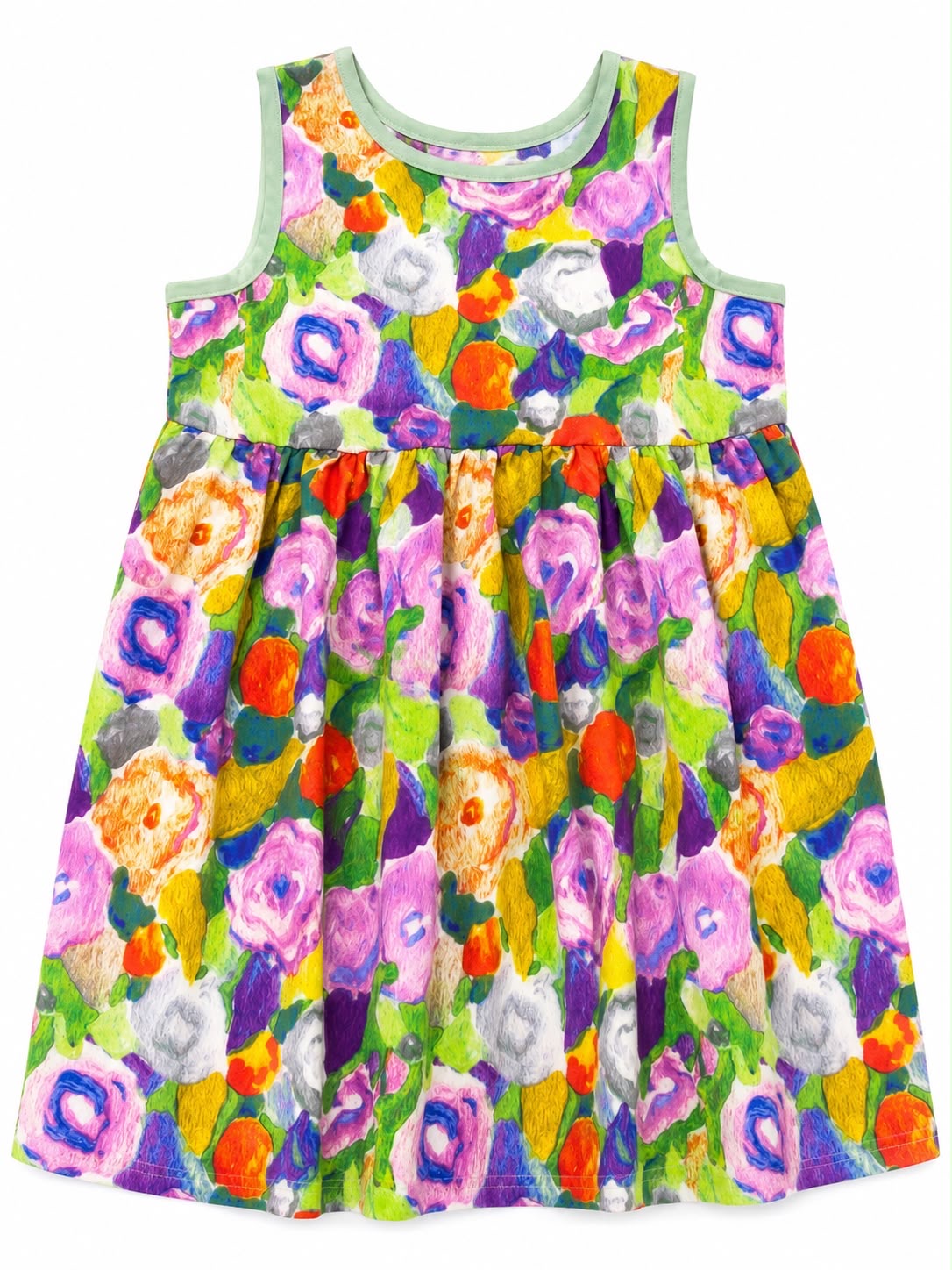 Vestido niña estampado floral multicolor