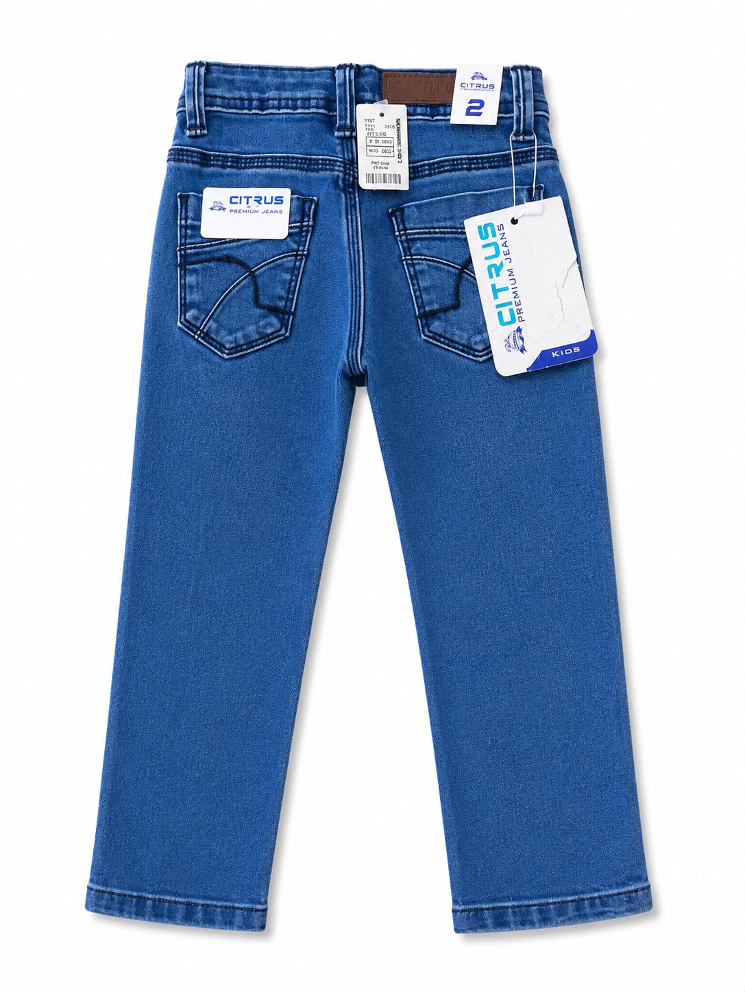 Pantalón niño mezclilla azul de corte recto