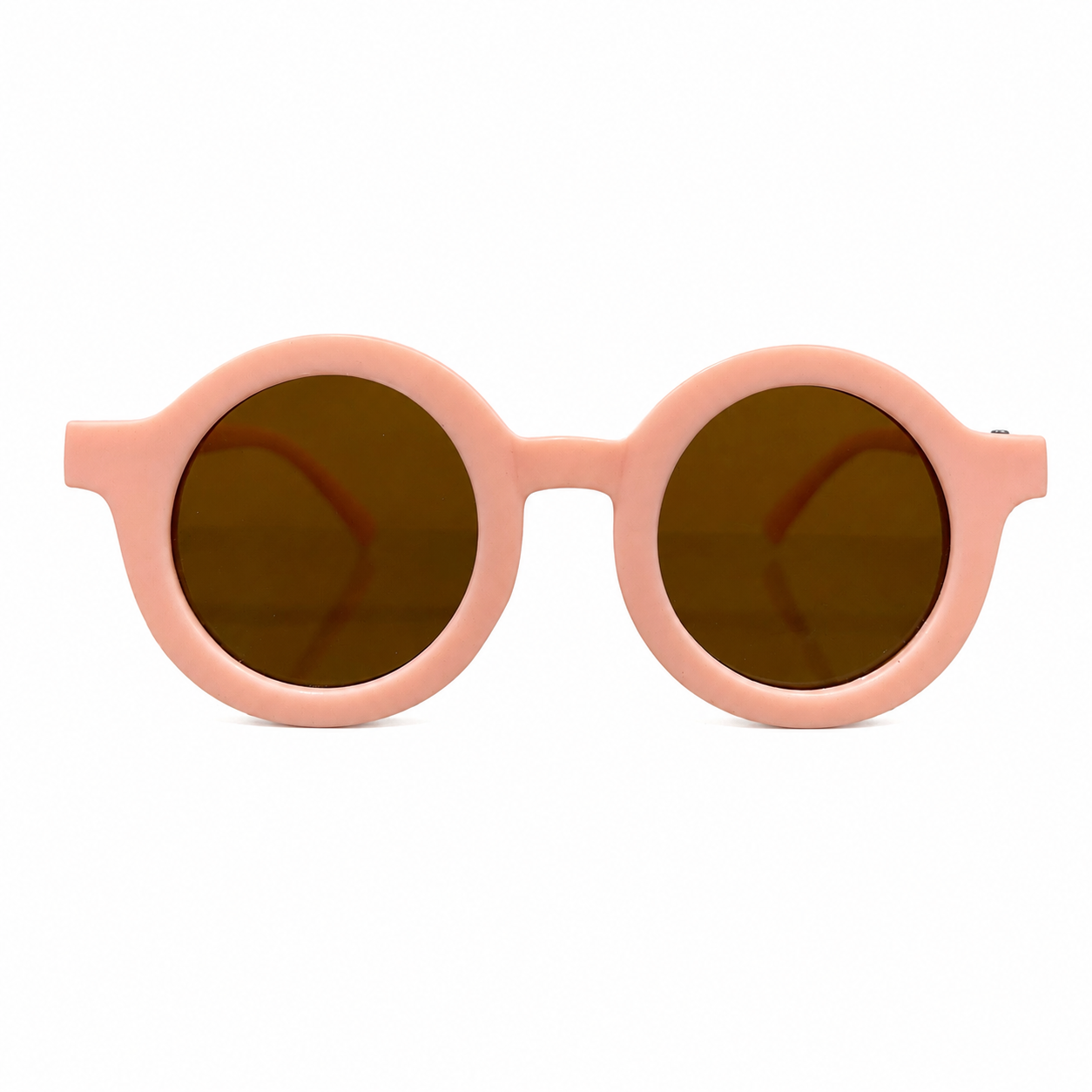 Lentes niña redondos color rosa mate