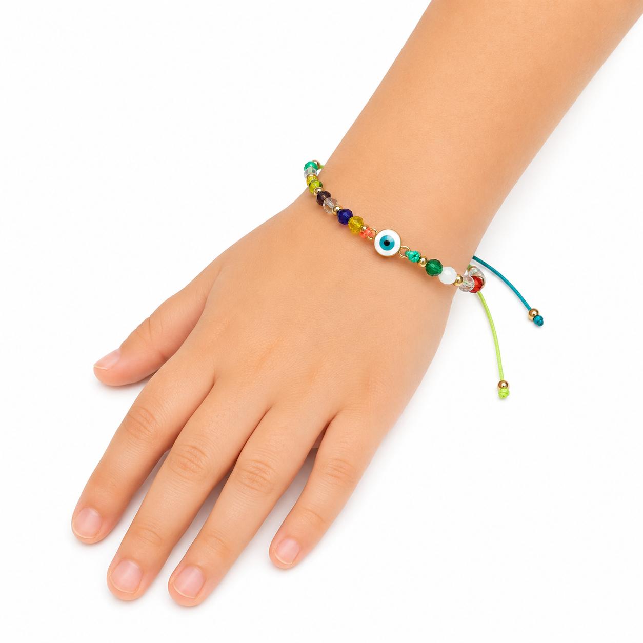 Pulsera niña  ojo turco multicolor 🧿✨