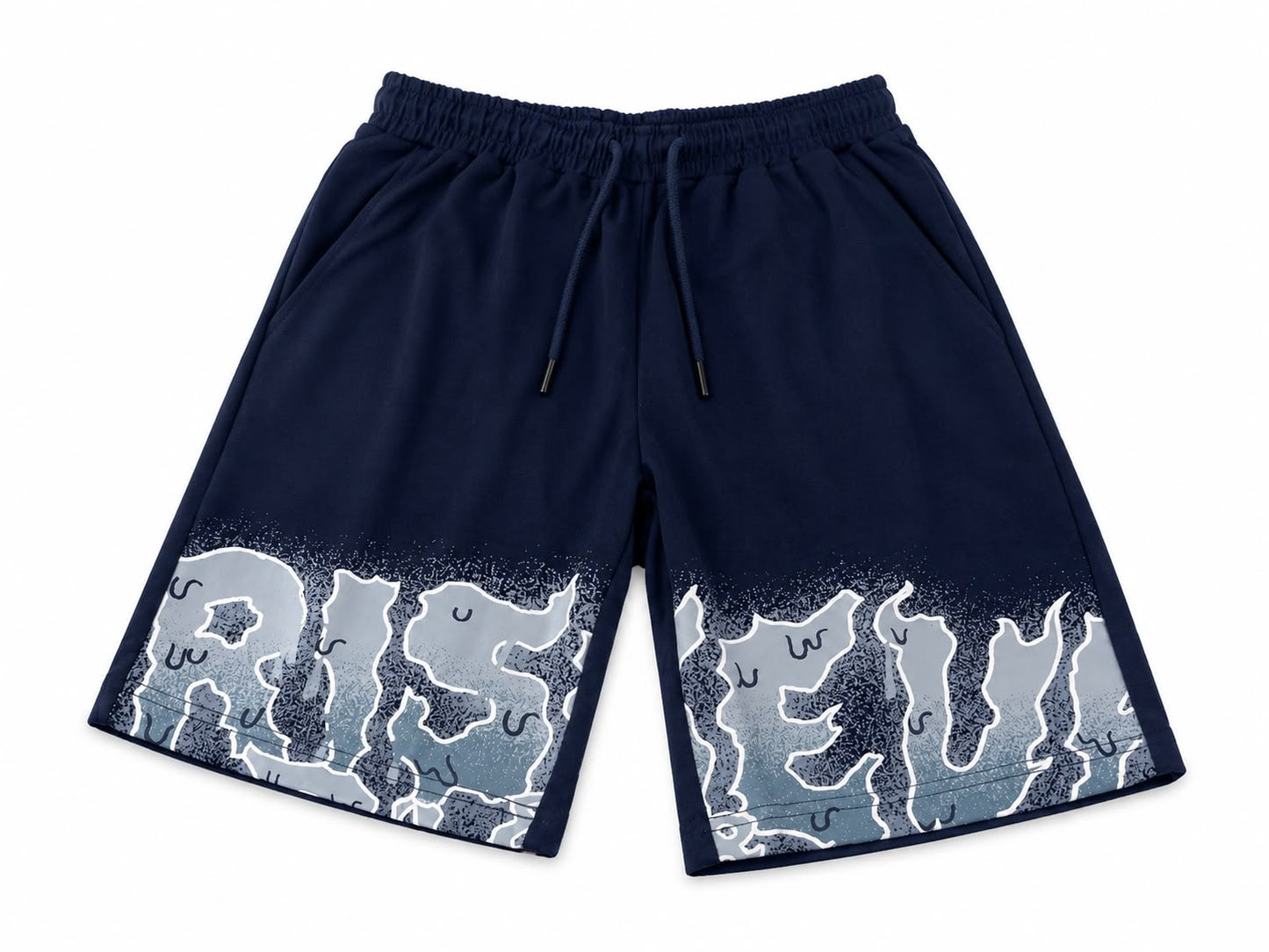 Set niño deportivo playera gris estampada con short azul marino