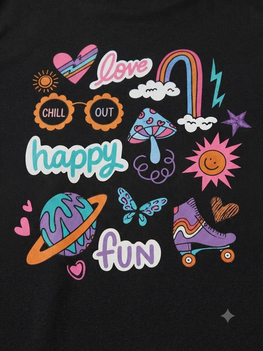 Blusa niña con estampado atrás divertido