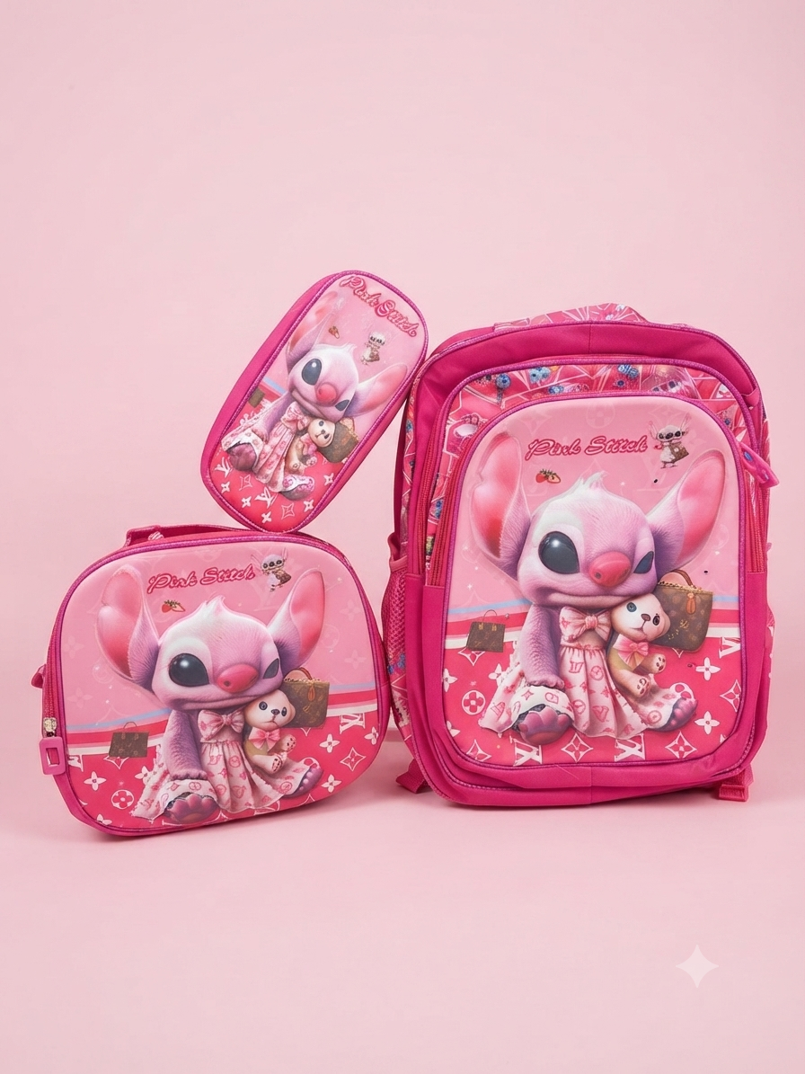 Mochila Infantil Rosa – Diseño inspirado en un tierno extraterrestre rosa