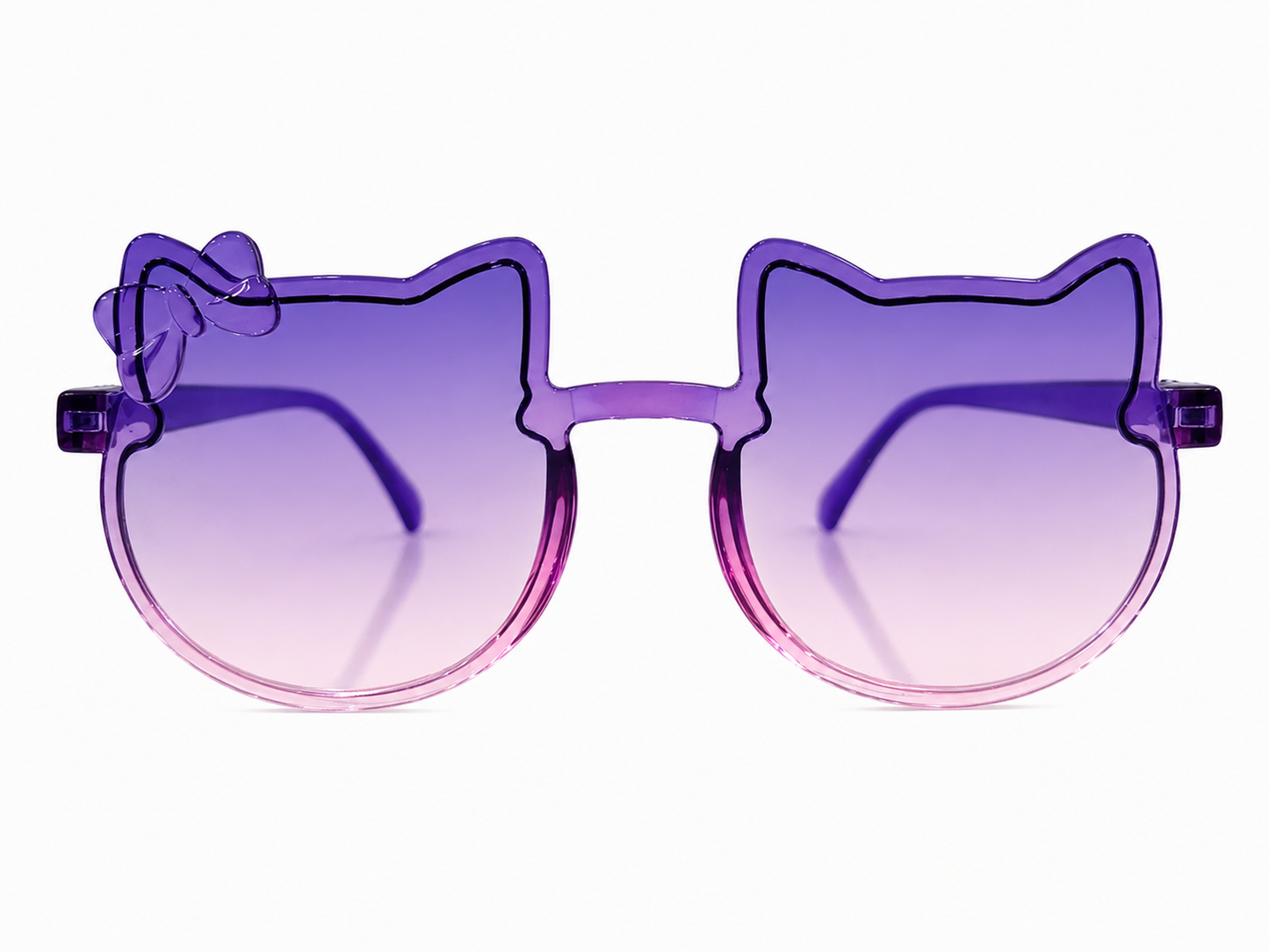 Lentes niña con diseño de gatito y flor