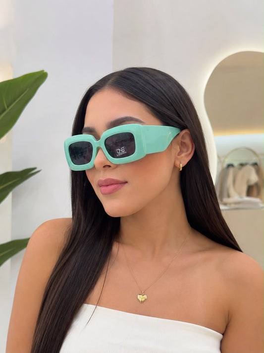 Lentes Dama rectangulares color menta