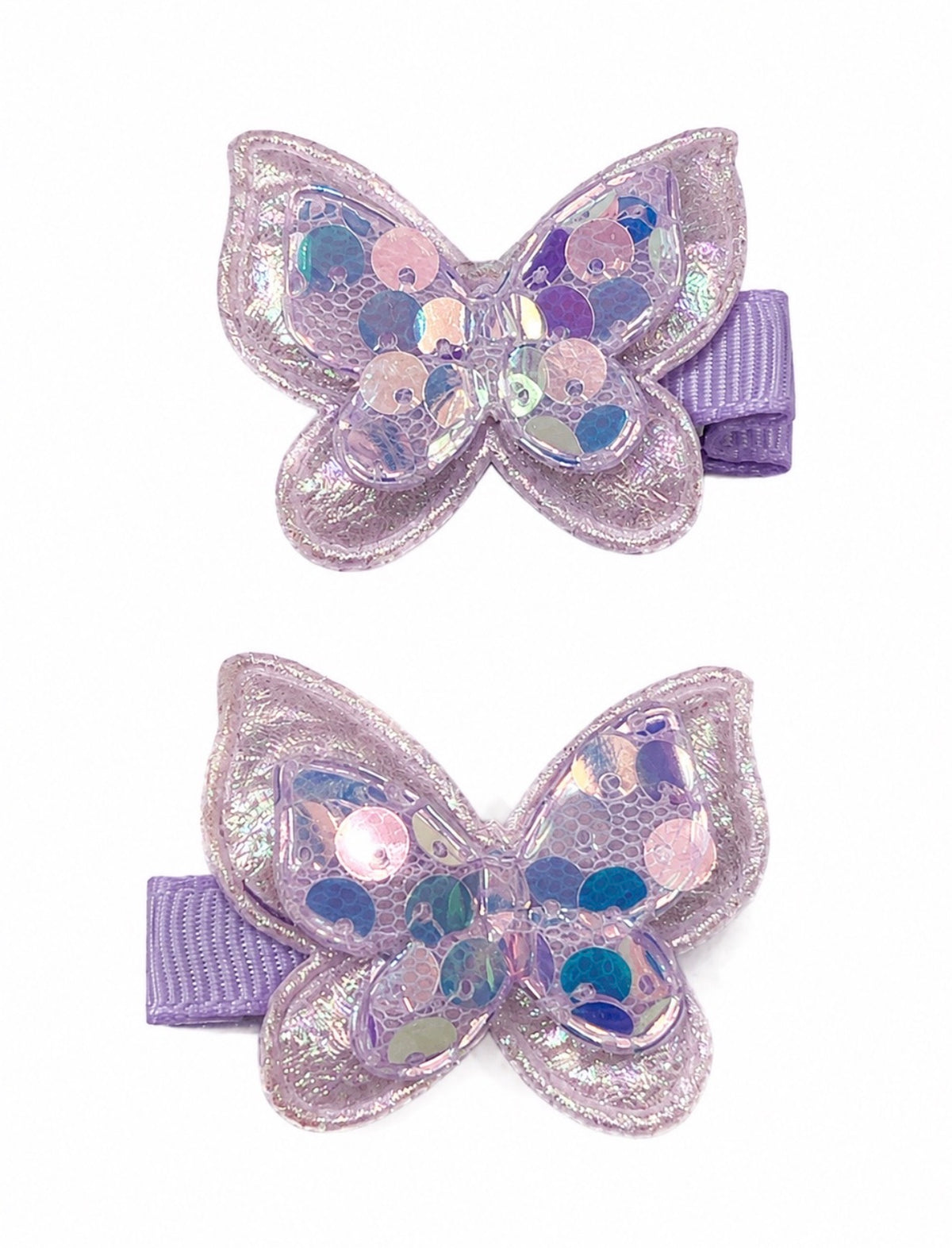 Moño niña mariposa con lentejuelas